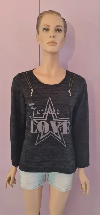 Pull fin femme gris