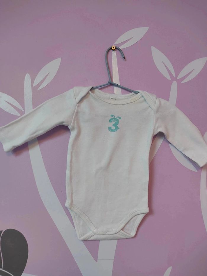 Lot 3 body manches longues 3 mois - photo numéro 5