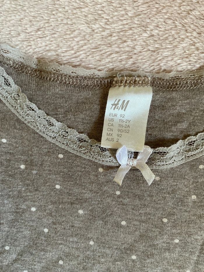 Haut manche longue H&M 92 cm 1/2 - 2 ans - photo numéro 2