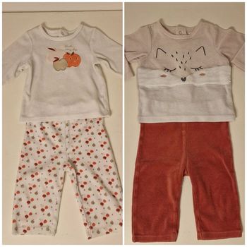 Pyjamas 2 pièces.