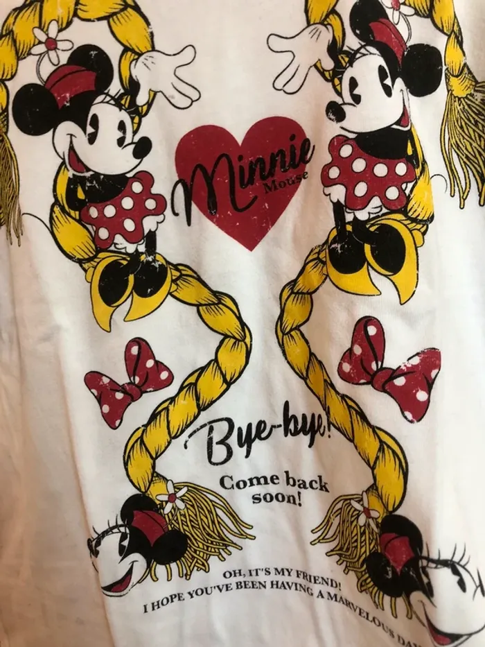 T-shirt Bershka minnie disney (blanc), S / 36 / 8 - photo numéro 3