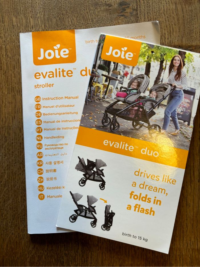 Poussette double evalite noir joie - photo numéro 2