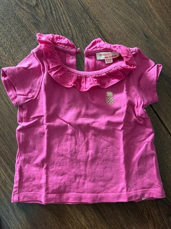 T shirt Du pareil au même 9 mois rose fuchsia