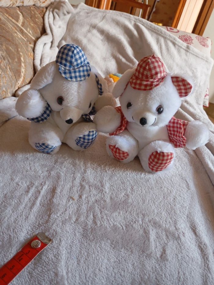 Lot 2 peluches ourson
