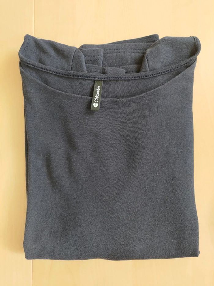 Chicorée t-shirt manches longues marine L - photo numéro 4