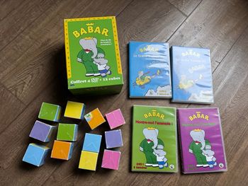 Coffret 4 dvd Babar et 12 cubes