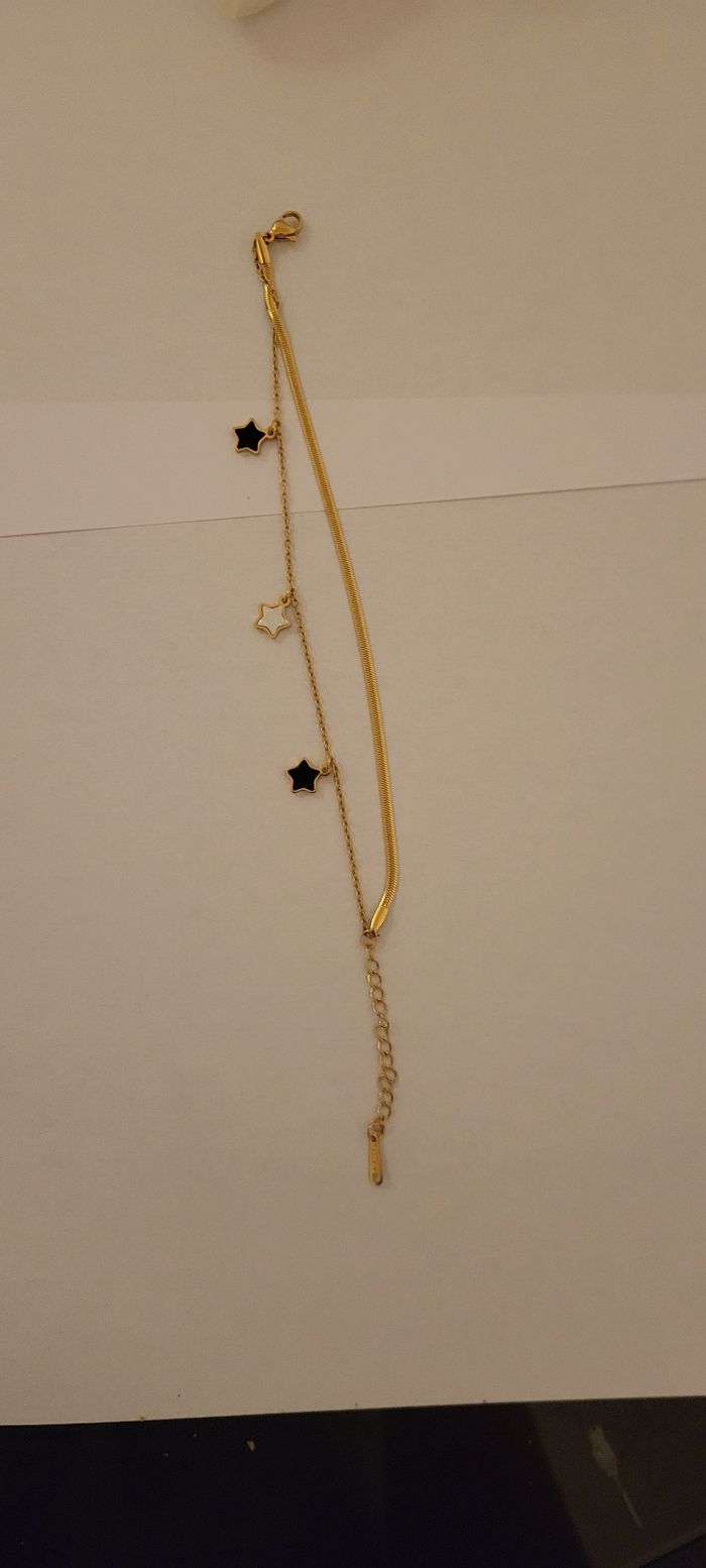 Collier +bracelet ensemble acier inoxydable tendance - photo numéro 3