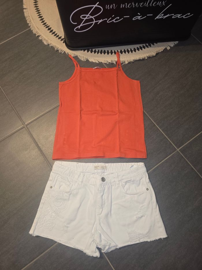Débardeur et short fille 13.14 ans
