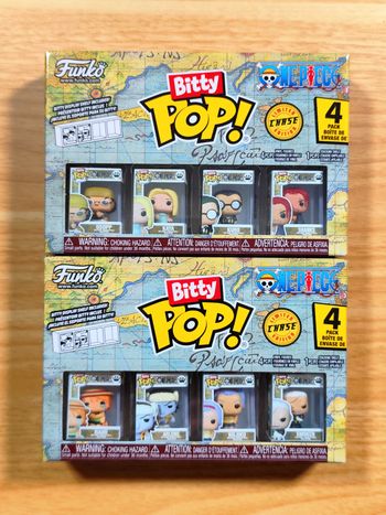 Lot 2 Boîtes Bitty Pop! One Piece - 8 Figurines dont 2 CHASE (Shanks & Smoker)