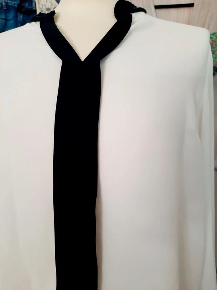 Blouse blanche et noire Primark 38 #lora11femme38 - photo numéro 2