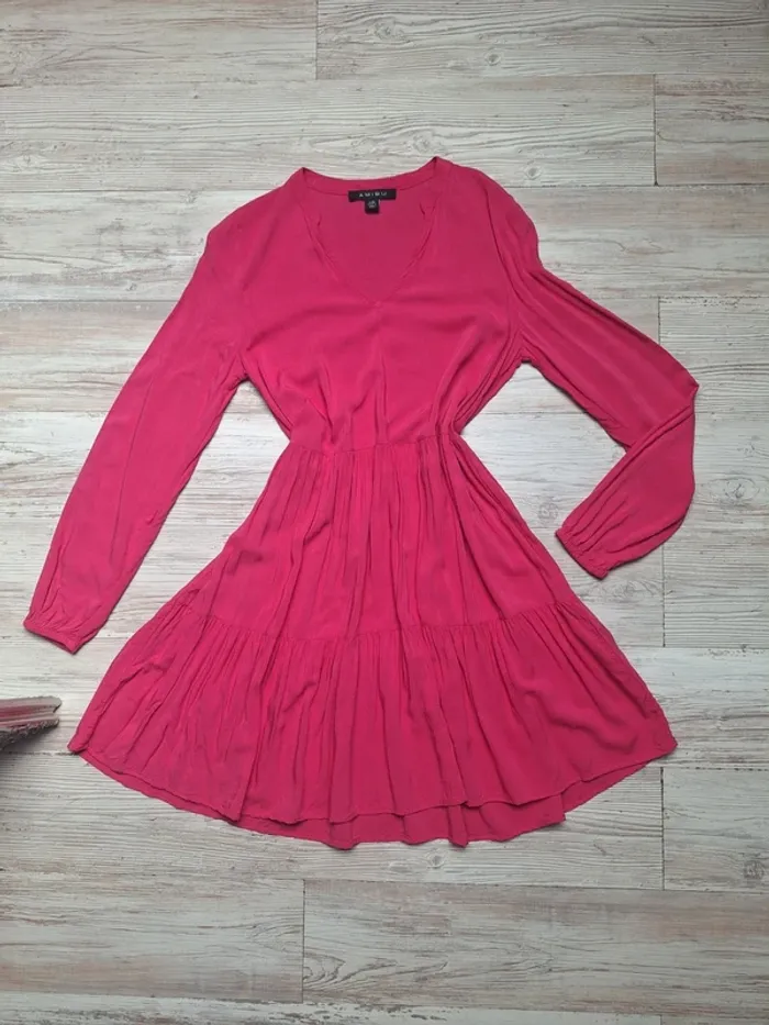 Robe manches longues fushia - photo numéro 2