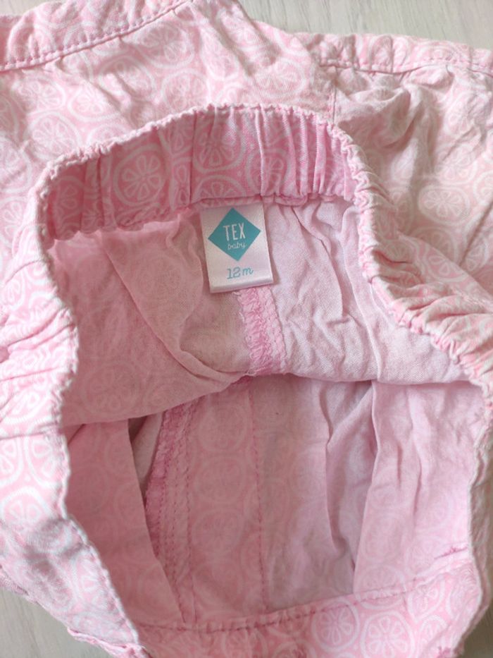 Short fin léger rose 12 mois 1 an Tex baby - photo numéro 4