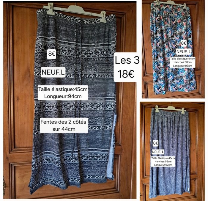 Lot 3 jupes longues NEUVES taille L