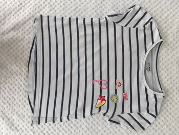 Tee short manches courtes a rayures 