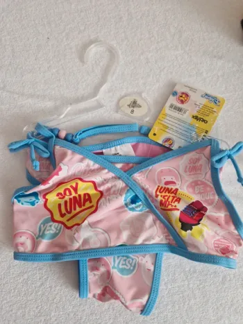 Maillot de bain disney soy luna bleu 8 ans neuf