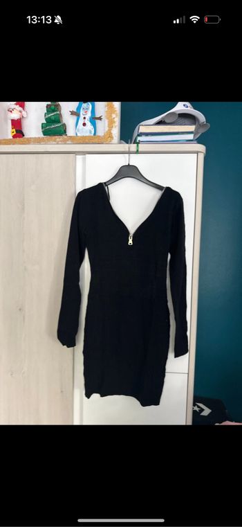 Robe pull noir femme