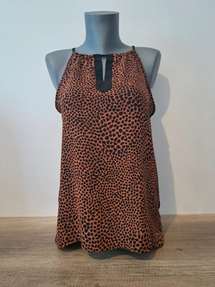Top haut leopard camaïeu Taille 40 Tbe - photo numéro 2