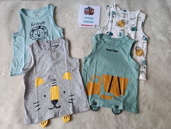 Lot de 4 débardeurs 18 mois orchestra