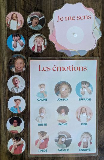 Affiche des émotions en photos et panneau "je me sens"