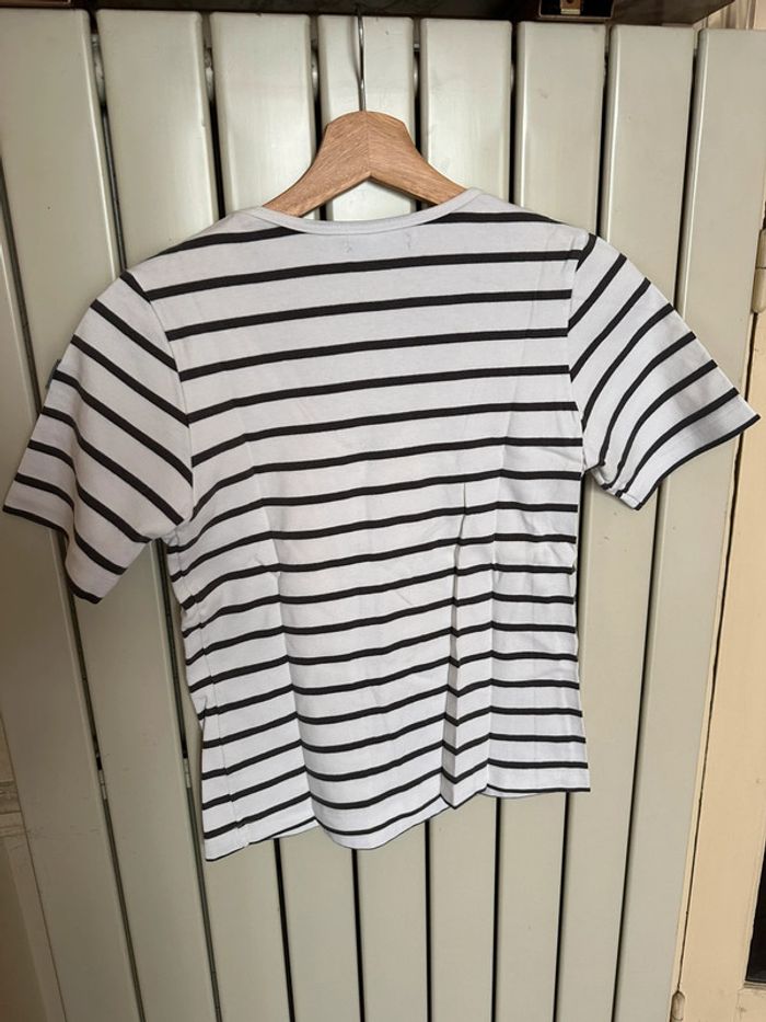 T shirt marinière col V taille S - photo numéro 3