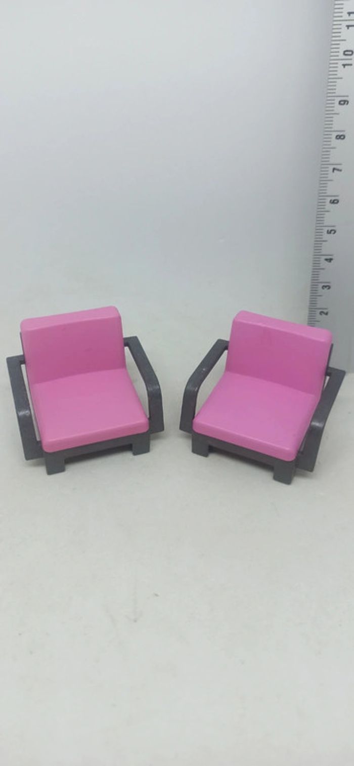 Fauteuils roses playmobil