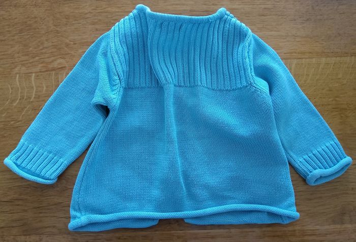 Gilet turquoise 3 boutons Kimbaloo - photo numéro 2