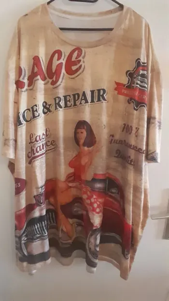 T-shirt imprimé Femme rétro, taille 6XL pour homme ou femme