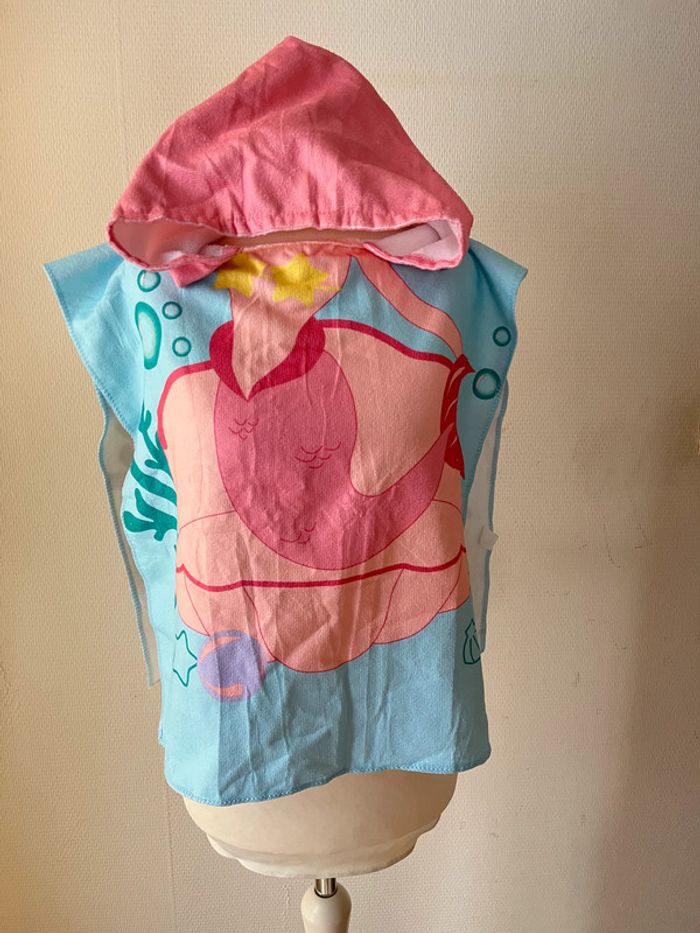 Cape de bain, serviette à capuche sirène