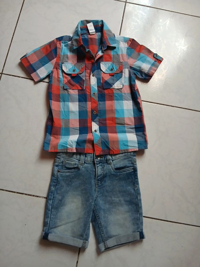 Ensemble chemise short 8_10ans