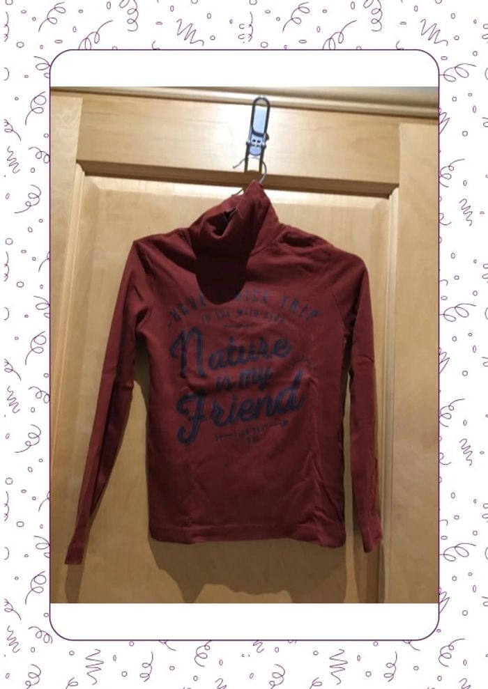 T-shirt col roulé rouille gemo