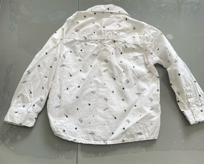 Belle chemise garçon T 3 ans Lulu Castagnette blanc - photo numéro 4