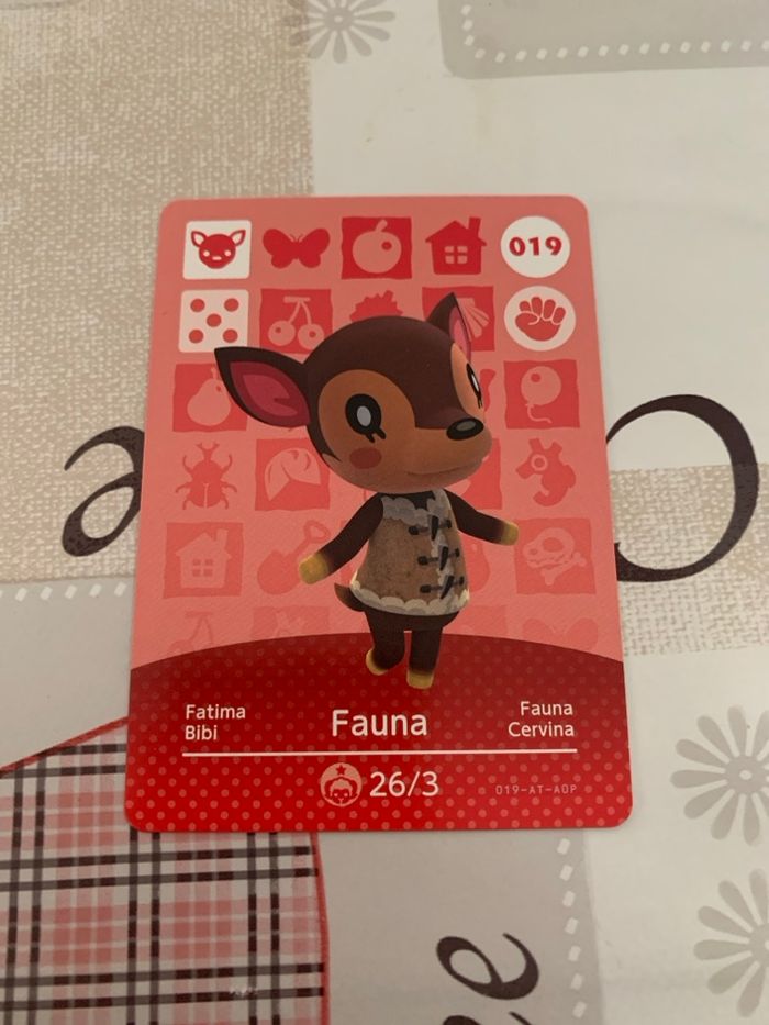 Carte amiibo animal crossing fauna 019 - photo numéro 1