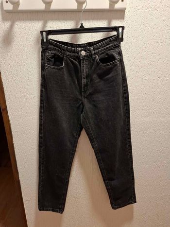 Beau jean femme mom FB Sister noir délavé S très bon état