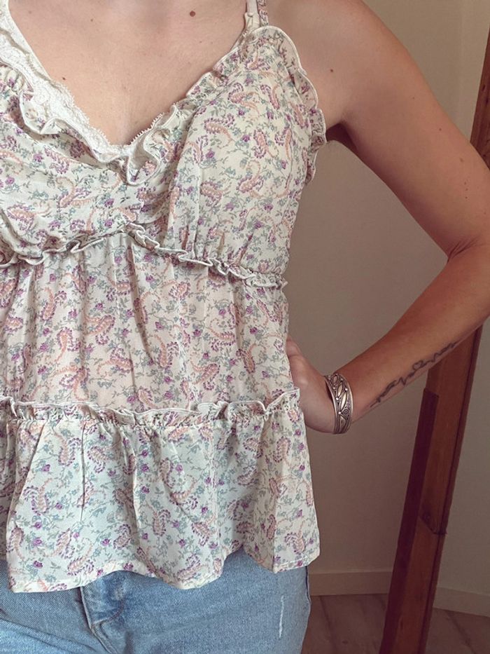 Débardeur en voilage couleur pastel femme neuf Taille M