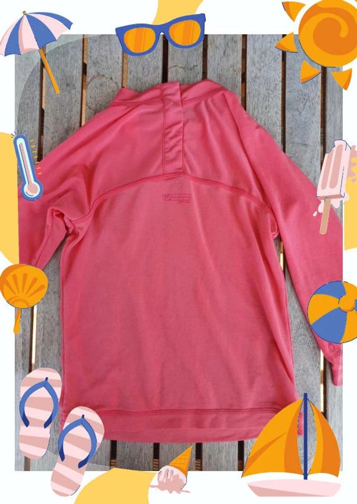 Tee shirt rose manches longues tribord decathlon fille taille 18 mois - photo numéro 4