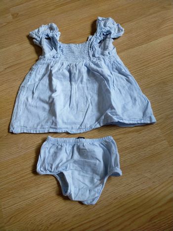 Petite robe smockée et bloomer 12 mois