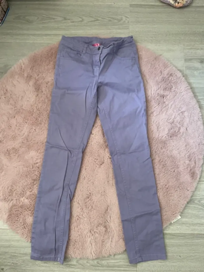 Pantalon fille mauve
