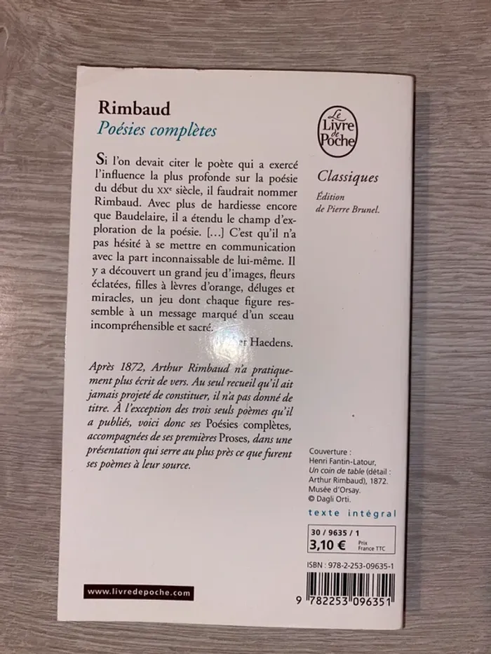Rimbaud  poésies complètes - photo numéro 2