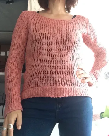 Pull demi saison rose T38