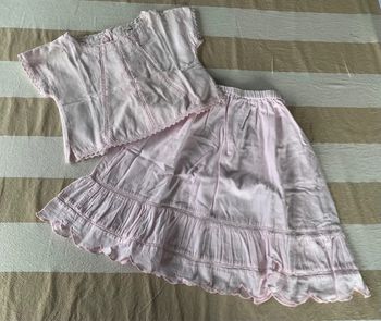 Ensemble lin rose Buissonnière 8 ans