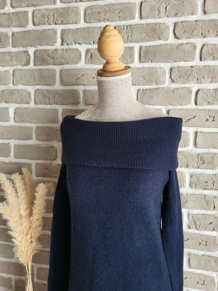 Robe pull bleu marine extra doux - Mango - Neuve - photo numéro 12