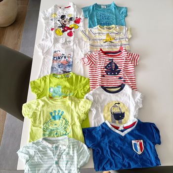 Lot de 10 tee shorts toute marque (orchestra/ tape à l'oeil/obaibi)