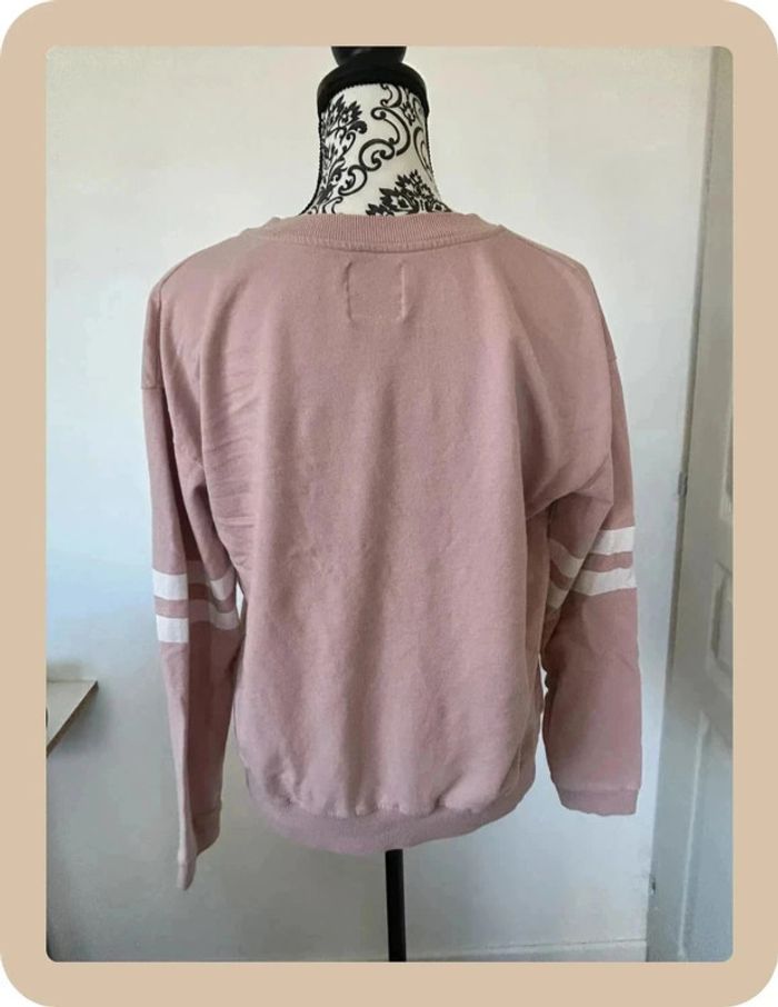 Pull&Bear Sweat rose à motif - Taille 36 - Très bon état - photo numéro 10