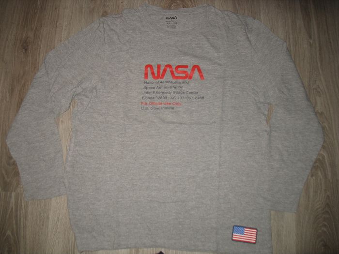 PYJAMA 2 PCS : TEE SHIRT ML GRIS + PANTALON MARINE "NASA" - TAILLE S - n°08 - photo numéro 2