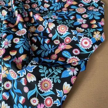 3 mètres tissu coton fleurs kaly