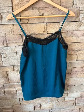 Débardeur satiné et dentelle taille 38 Etam