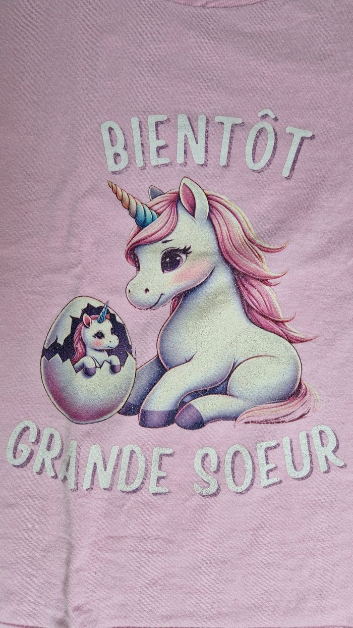 T-shirt bientôt grande soeur - photo numéro 2