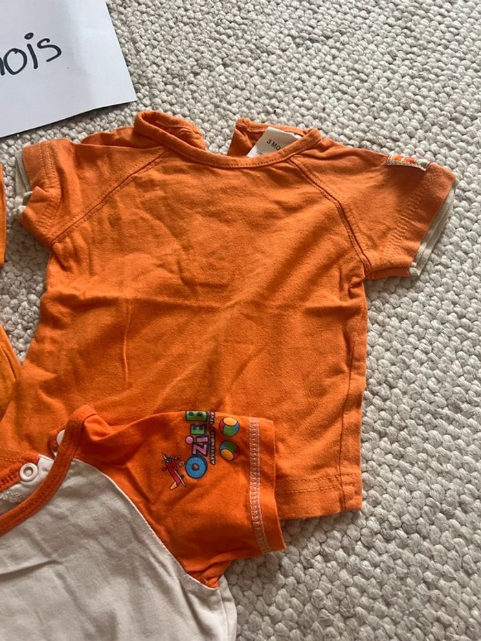 Lot tee shirt orange 3 mois - photo numéro 4