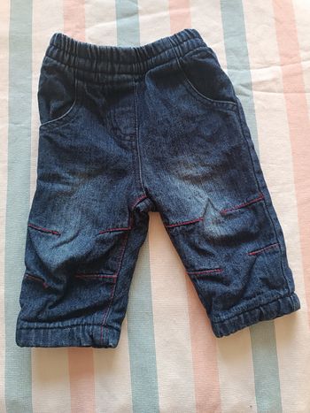 Pantalon jean doublé polaire 6 mois