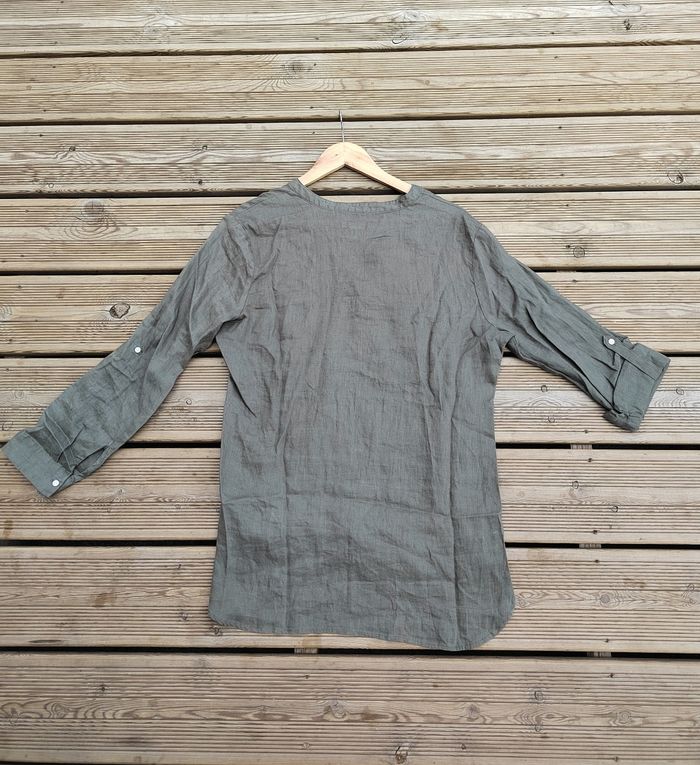 Chemise Kaki à Col en V – Taille 40 / L – Très bon état  – Gémo - photo numéro 6